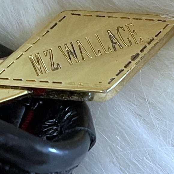 Mz Wallace Black Cosmetic Travel Mini Bag Gold Tone Hardware - Picture 2 of 4